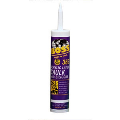 Picture of Accumetric BOSS (R) 363 Clear 10.1 Oz Tube Acrylic Latex Caulk 02434CL10 13-0780                                             