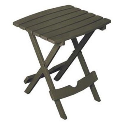 Picture of Adam's Quik-Fold (R) 19-3/4"L x 15-1/4"W x 17-3/8"H Earth Brown Polypropylene Folding Table 8500-60-3731 03-0269             