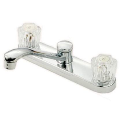 Picture of American Brass  Chrome w/Clear Knobs 8" Kitchen Faucet w/D-Spout J800F 10-2300                                               