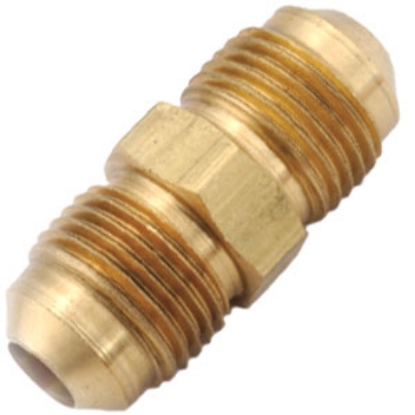 Picture of Anderson Metal LF 7402 Series 5/8" OD Tube 45 Deg SAE Flare Brass Fresh Water Straight Fitting 704042-10 06-1231             