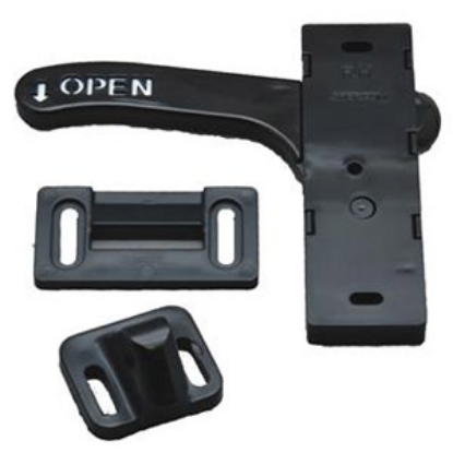 Picture of AP Products  Black Right Hand Entry Door Latch 015-201471 20-0404                                                            