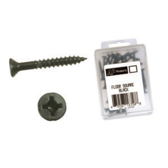 Picture of AP Products  Box of 25 Black 8 x 2" Flat Head/Square Recess Screw 012-FSQ25BL 8 X 2 20-0790                                  