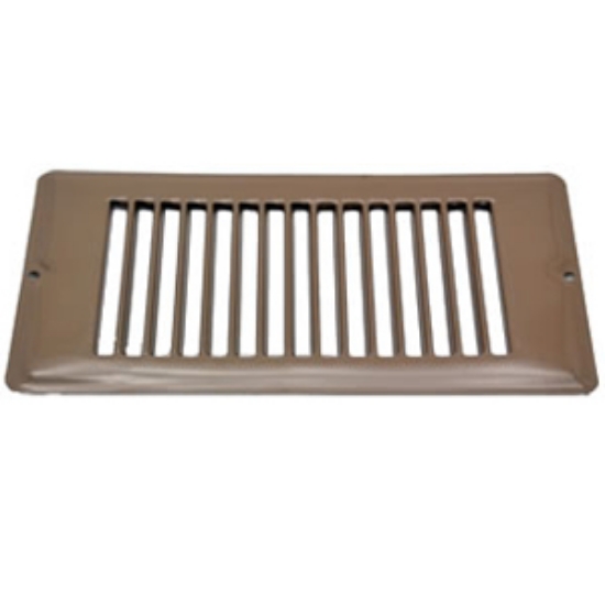 Picture of AP Products  Brown 4"W x 8"L Floor Heating/ Cooling Register w/o Damper 013-632 08-0154                                      