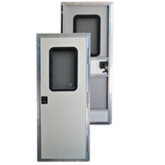 Picture of AP Products  Polar White w/WH Window Frame RH 24"x70" Square Entry Door 015-217712 20-4001                                   