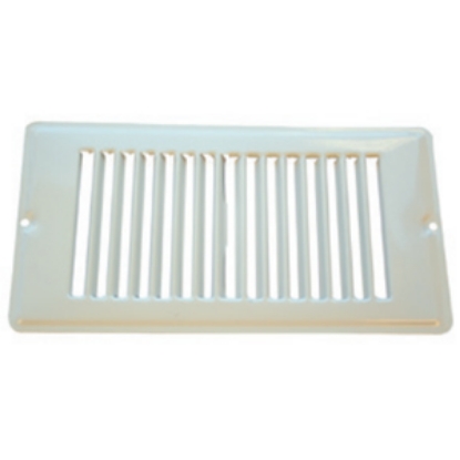 Picture of AP Products  White 4"W x 8"L Floor Heating/ Cooling Register w/o Damper 013-631 08-0160                                      