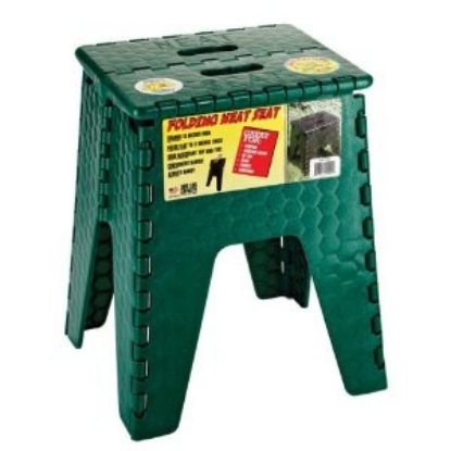 Picture of B&R Plastics EZ-Foldz 15"H Forest Green Plastic Folding Step Stool 152-6FG 03-1219                                           