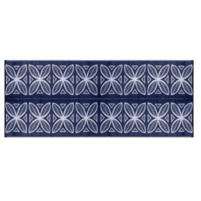 Picture of Camco  8' x 20' Blue Botanical Reversible Camping Mat 42831 01-2941                                                          