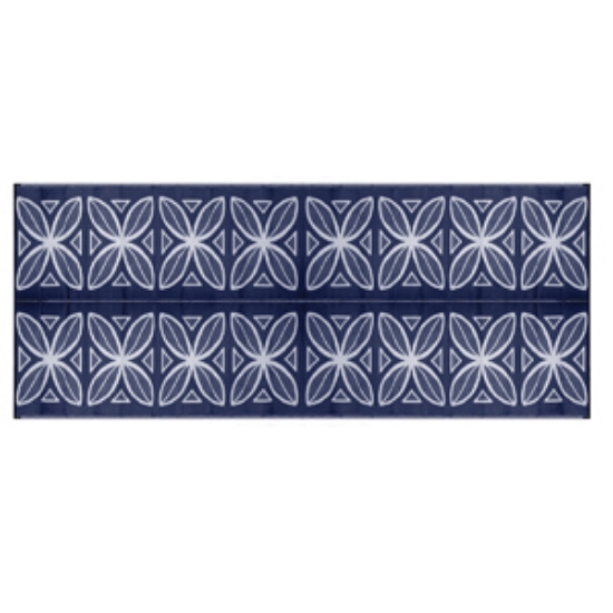 Picture of Camco  8' x 20' Blue Botanical Reversible Camping Mat 42831 01-2941                                                          