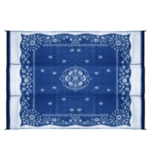 Picture of Camco  9' x 12' Blue Oriental Reversible Camping Mat 42851 01-2961                                                           