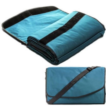 Picture of Camco  Fleece w/ Waterproof Backing Teal Picnic Blanket 42807 03-1288                                                        