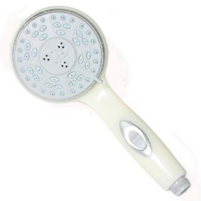 Picture of Camco  Off-White Handheld Shower Head w/4 Spray Settings 43712 10-1666                                                       