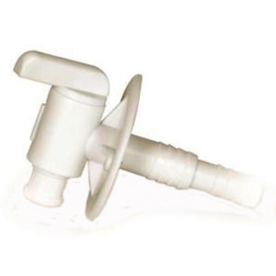 Picture of Camco  Plastic 3/8" & 1/2" Barb Fresh Water Tank Drain Valve w/Flange 22223 10-0445                                          