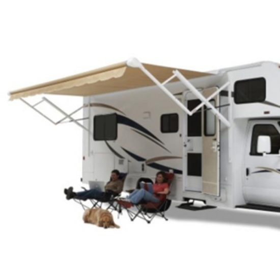 Picture of Carefree Eclipse/Travel'r/Pioneer Burgundy Vinyl 18'L X 8'Ext Adj Pitch Springless Patio Awning QJ186A00 00-0780             