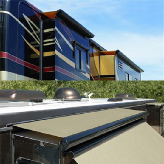 Picture of Carefree SOK III Vinyl 182-189" Roof X 42"Ext Power Slide-Out Awning w/Black Cover UP18962JV 00-6612                         