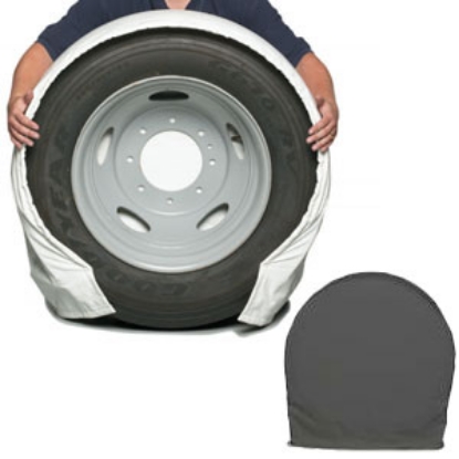 Picture of CoverCraft SnapRing TireSavers Set of 2 Black Vinyl 24"-26" DiaTire Covers ST7000BK 46-0059                                  