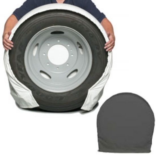 Picture of CoverCraft SnapRing TireSavers Set of 2 Black Vinyl 27"-29" DiaTire Covers ST7001BK 46-0048                                  