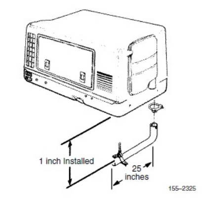 Picture of Cummins Onan  1-1/4"Dia Generator Tailpipe for MicroLite KV/ CM Models 155-2325 19-4005                                      