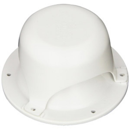 Picture of Custom Plastics  Polar White 5-1/4"Dia x 3"H Plumbing Vent w/ Cap 43 22-0516                                                 