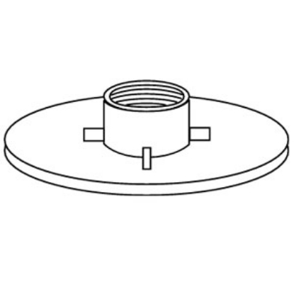 Picture of Custom Roto Molding  Polyethylene 1/2" FPT Raised Threaded Spin Holding Tank Fitting 53 11-0952                              