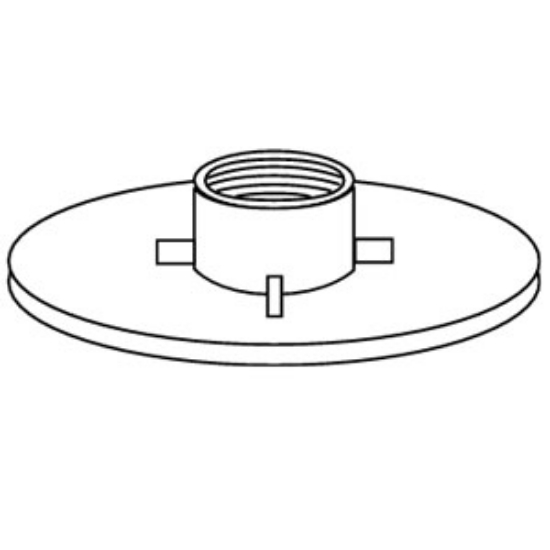 Picture of Custom Roto Molding  Polyethylene 1-1/2" FPT Raised Threaded Spin Holding Tank Fitting 56 11-0955                            