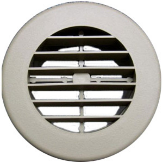 Picture of D&W INC.  Beige 4" Round 360 Deg Rotation Heating/ Cooling Register w/o Damper 3940DB 69-8748                                