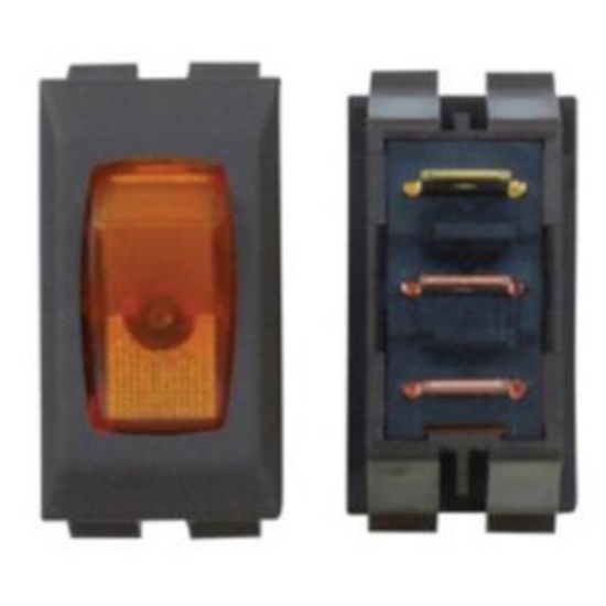 Picture of Diamond Group  1-Piece Brown w/Amber Light SPST Rocker Switch DG133VP 19-2058                                                