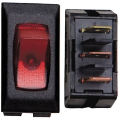 Picture of Diamond Group  3-Piece Black w/Red Light SPST Rocker Switch DG121PB 69-8805                                                  