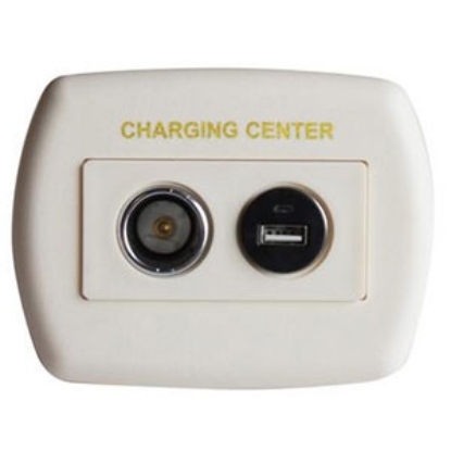 Picture of Diamond Group  Ivory 12V USB Power Port Socket w/Wall Plate DG61025VP 19-2693                                                