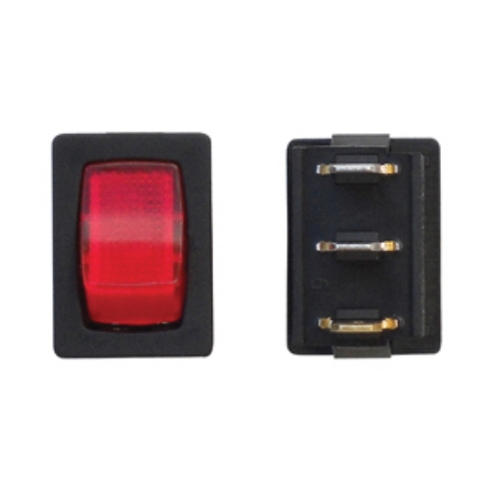 Picture of Diamond Group  Red/ Black 125V/ 16A SPST Lighted Rocker Switch For Water Pumps DG623VP 19-2079                               