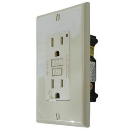 Picture of Diamond Group  White 125V Dual GFI Receptacle DG20VP 19-1646                                                                 