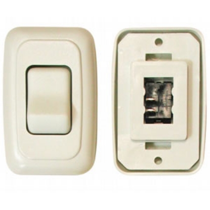 Picture of Diamond Group  White 125V/ 16A SPST Single Rocker Switch For On/ Off Appliances DG3101VP 69-8814                             