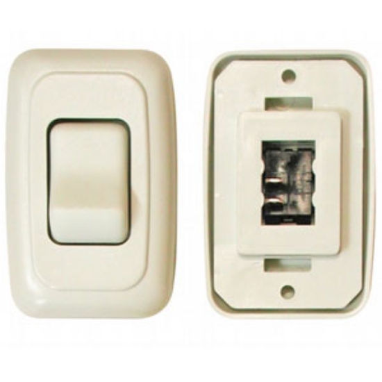 Picture of Diamond Group  White 125V/ 16A SPST Single Rocker Switch For On/ Off Appliances DG3101VP 69-8814                             