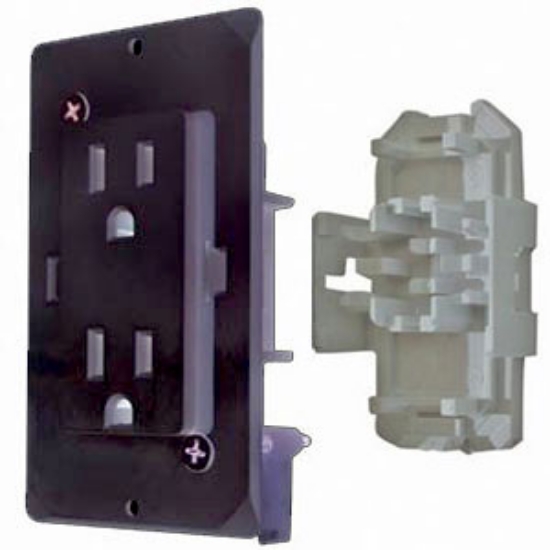 Picture of Diamond Group Decor (R) Black 125V Indoor Dual Receptacle DG15BKVP 19-1647                                                   