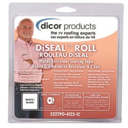 Picture of Dicor  White 4" x 12-1/2' Roof Repair Tape 522TPO-4125-1C 13-1847                                                            