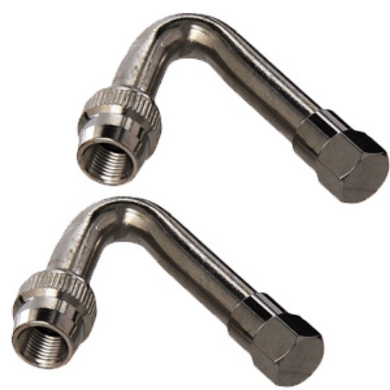 Picture of Dicor Air-Gard (TM) Set-2 125 Deg Nickel Plated Brass Valve Stem Extension AG-125C 17-1032                                   