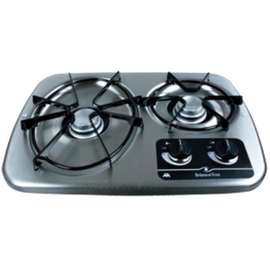 Picture of Dometic  Stainless Steel 2-Burner Drop-In Cooktop 56494 07-0265