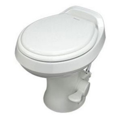 Picture of Dometic 300 Series Bone 13-1/2" Pedal Flush Permanent Toilet 302301673 12-0041