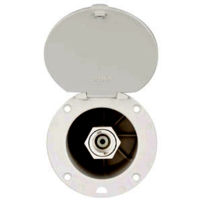 Picture of Dura Faucet  White Quick Connect Valve Exterior Spray Port DF-SA184-WT 10-1222                                               