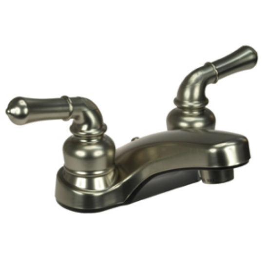 Picture of Dura Faucet Classical Series Nickel w/Teapot Handles 4" Lavatory Faucet DF-PL700C-SN 10-0663                                 