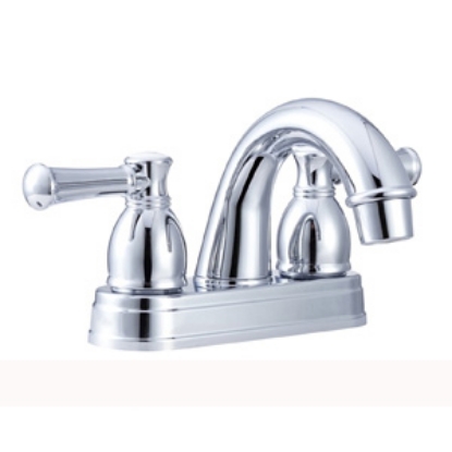 Picture of Dura Faucet Designer Series Chrome w/Teapot Handles 4" Lavatory Faucet w/Arc Designer Spout DF-PL620L-CP 10-1315             