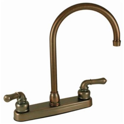 Picture of Empire Brass Ultra Line Bronze w/Teapot Handles 8" Kitchen Faucet w/Gooseneck Spout U-YOB800GSOB 10-2373                     