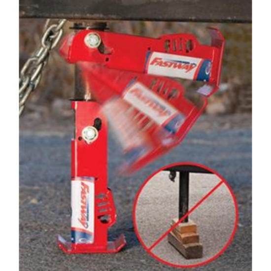 Picture of Fastway Flip (TM) Steel 4-1/2" x 6" Ext Trailer Jack Foot Trailer Jack Foot for 2-1/4" Tube 88-00-6500 15-0192               