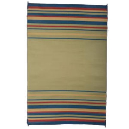 Picture of Faulkner  12'L x 9'W Blue/ Brick/ Beige/ Green Polypropylene Camping Mat 68845 01-1043                                       