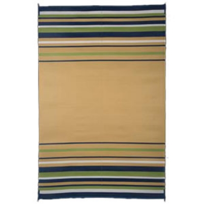 Picture of Faulkner  12'L x 9'W Navy/ White/ Lime/ Beige Polypropylene Camping Mat 68790 01-1040                                        