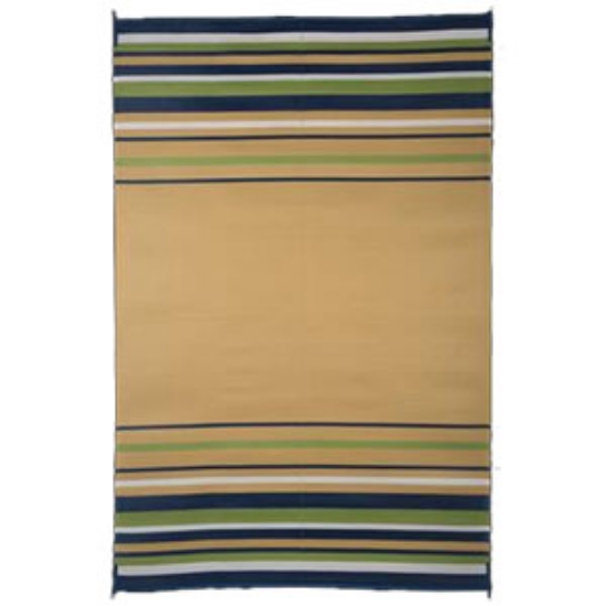 Picture of Faulkner  20'L x 8'W Navy/ White/ Lime/ Beige Polypropylene Camping Mat 68800 01-1041                                        