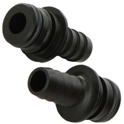 Picture of Flojet  QC Quad x 1/2" Hose Barb Black Plastic Fresh Water Straight Fitting 20381002 10-0914                                 