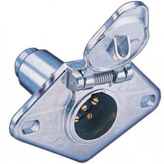 Picture of Hopkins  6-Pole Round Vehicle End Trailer Connector 48435 69-9145                                                            