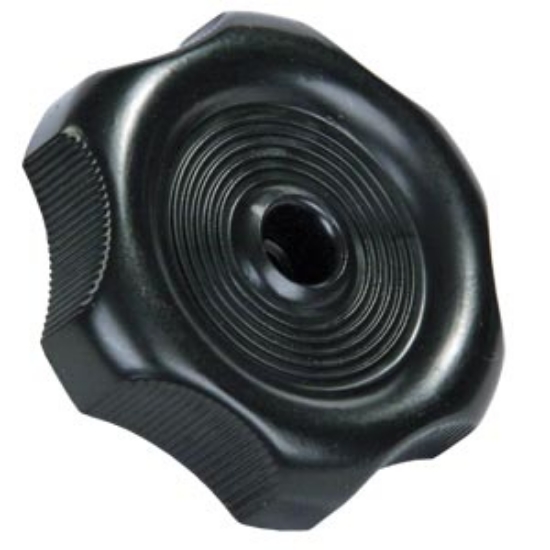 Picture of JR Products  0.27" Black Plastic Window Crank Knob 20365 23-0577                                                             