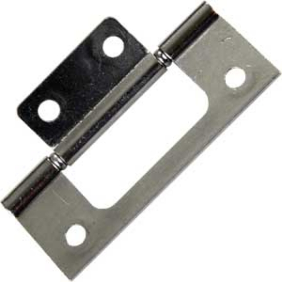 Picture of JR Products  2-Pack Chrome 3" Non-Mortise Hinge 70645 20-1981                                                                