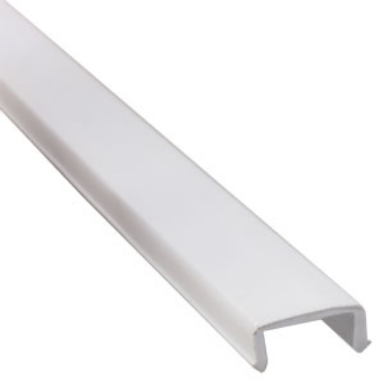 Picture of JR Products  8'L White Plastic Rigid Insert Trim 11421 20-1233                                                               